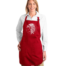 Load image into Gallery viewer, POPULAR NATIVE AMERICAN INDIAN TRIBES - Full Length Word Art Apron