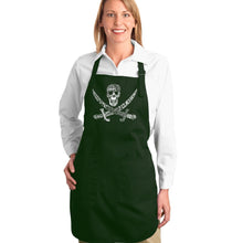 Load image into Gallery viewer, PIRATE CAPTAINS, SHIPS AND IMAGERY - Full Length Word Art Apron
