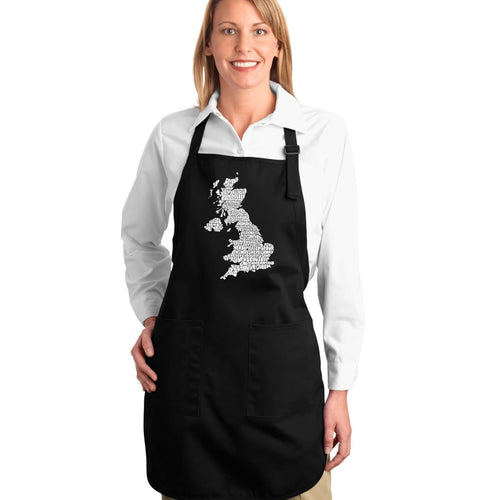 GOD SAVE THE QUEEN - Full Length Word Art Apron