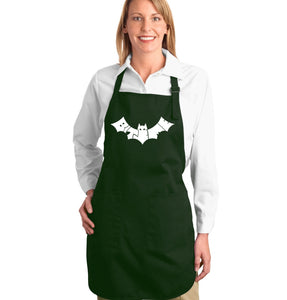 BAT BITE ME - Full Length Word Art Apron