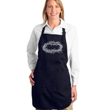 Load image into Gallery viewer, CROWN OF THORNS - Full Length Word Art Apron