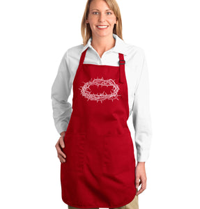 CROWN OF THORNS - Full Length Word Art Apron