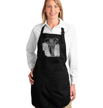 Load image into Gallery viewer, ELEPHANT - Full Length Word Art Apron