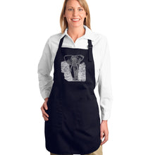 Load image into Gallery viewer, ELEPHANT - Full Length Word Art Apron