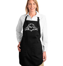 Load image into Gallery viewer, Finger Heart - Full Length Word Art Apron