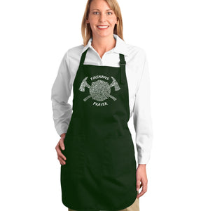 FIREMAN'S PRAYER - Full Length Word Art Apron