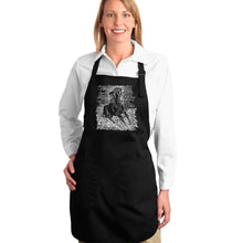 Load image into Gallery viewer, POPULAR HORSE BREEDS - Full Length Word Art Apron