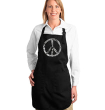 Load image into Gallery viewer, PEACE, LOVE, &amp; MUSIC - Full Length Word Art Apron