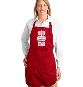 TIKI BIG KAHUNA - Full Length Word Art Apron