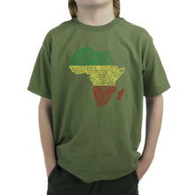 Load image into Gallery viewer, Countries in Africa - Boy&#39;s Word Art T-Shirt