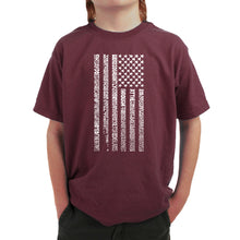 Load image into Gallery viewer, National Anthem Flag - Boy&#39;s Word Art T-Shirt