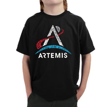 Load image into Gallery viewer, NASA Artemis Logo - Boy&#39;s Word Art T-Shirt