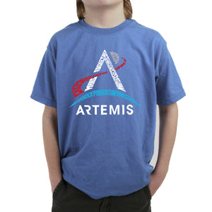 NASA Artemis Logo - Boy's Word Art T-Shirt