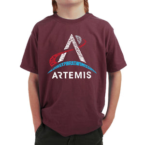 NASA Artemis Logo - Boy's Word Art T-Shirt