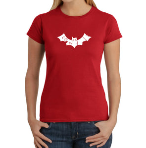 BAT BITE ME - Women's Word Art T-Shirt