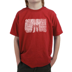 Brooklyn Bridge - Boy's Word Art T-Shirt