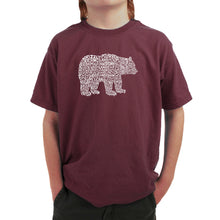 Load image into Gallery viewer, Bear Species - Boy&#39;s Word Art T-Shirt