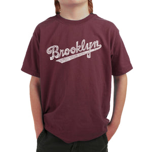 Brooklyn Neighborhoods  - Boy's Word Art T-Shirt