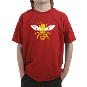 Bee Kind  - Boy's Word Art T-Shirt