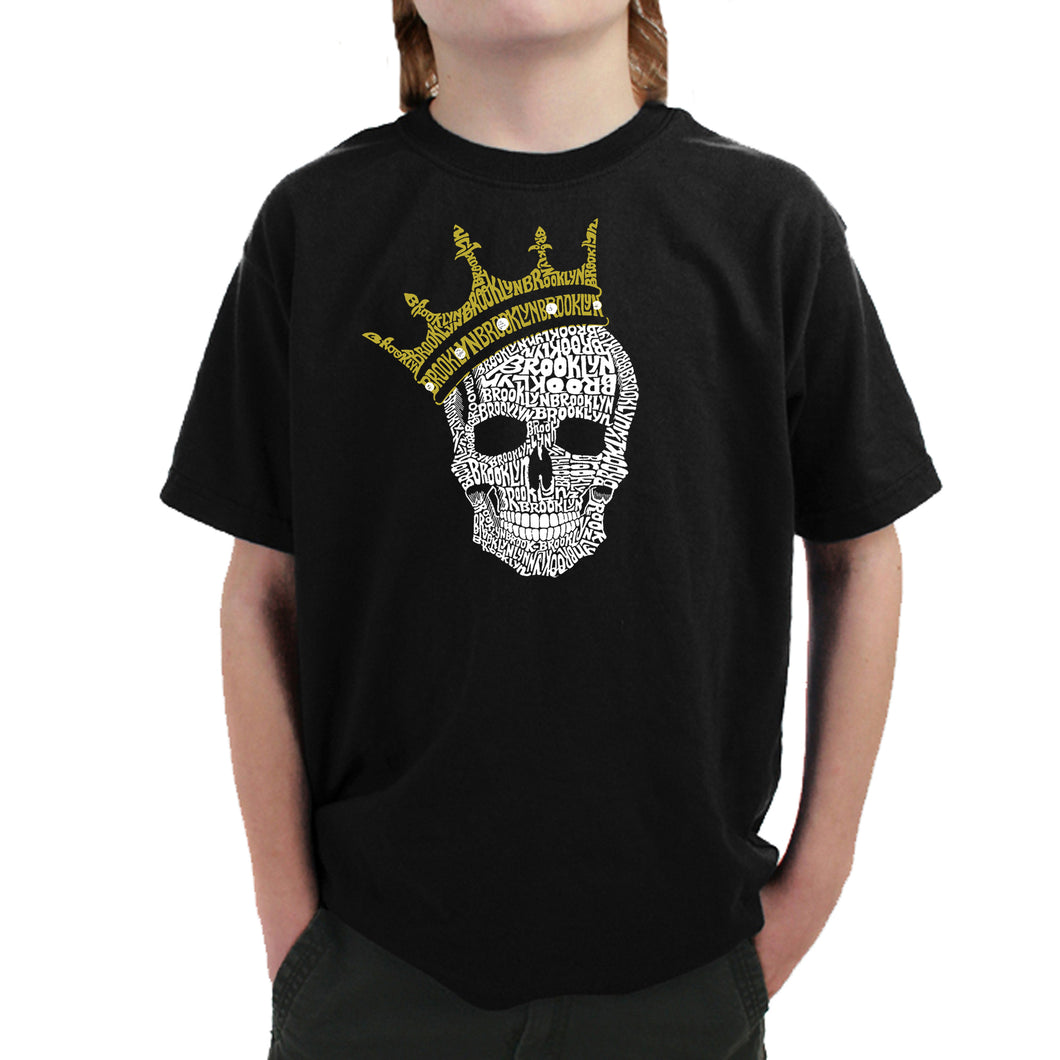 Brooklyn Crown  - Boy's Word Art T-Shirt