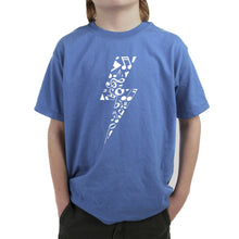 Load image into Gallery viewer, Lightning Bolt  - Boy&#39;s Word Art T-Shirt