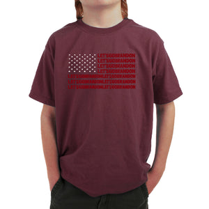 Lets Go Brandon  - Boy's Word Art T-Shirt