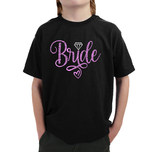 Boy's Word Art T-shirt - Bride