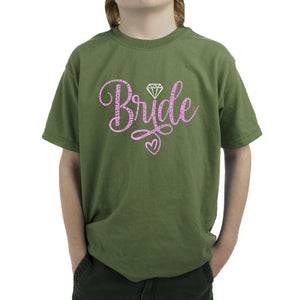 Boy's Word Art T-shirt - Bride