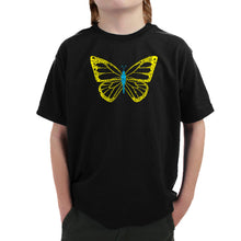 Load image into Gallery viewer, Butterfly  - Boy&#39;s Word Art T-Shirt