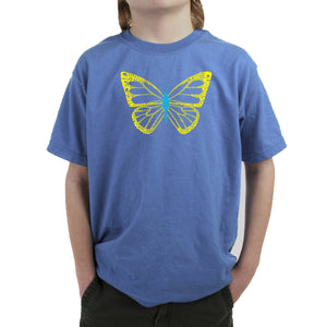 Butterfly  - Boy's Word Art T-Shirt