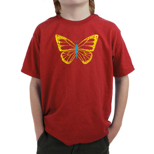 Butterfly  - Boy's Word Art T-Shirt