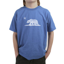 Load image into Gallery viewer, California Bear - Boy&#39;s Word Art T-Shirt