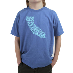 California Hearts  - Boy's Word Art T-Shirt