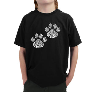 Cat Mom - Boy's Word Art T-Shirt