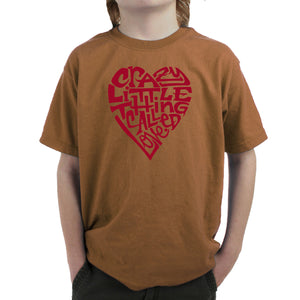 Crazy Little Thing Called Love - Boy's Word Art T-Shirt