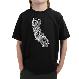California State -  Boy's Word Art T-Shirt