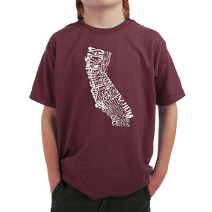 California State -  Boy's Word Art T-Shirt