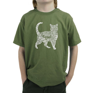 Cat - Boy's Word Art T-Shirt
