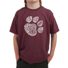 Load image into Gallery viewer, Cat Paw -  Boy&#39;s Word Art T-Shirt