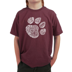 Cat Paw -  Boy's Word Art T-Shirt