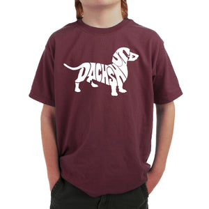 Dachshund  - Boy's Word Art T-Shirt