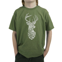 Load image into Gallery viewer, Types of Deer - Boy&#39;s Word Art T-Shirt