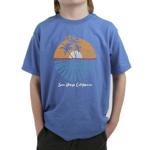 Cities In San Diego - Boy's Word Art T-Shirt