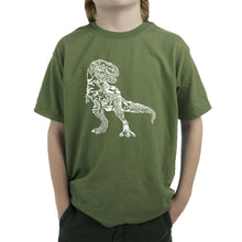 Load image into Gallery viewer, Dino Pics - Boy&#39;s Word Art T-Shirt