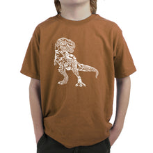 Load image into Gallery viewer, Dino Pics - Boy&#39;s Word Art T-Shirt