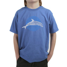 Load image into Gallery viewer, Species of Dolphin - Boy&#39;s Word Art T-Shirt