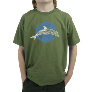 Species of Dolphin - Boy's Word Art T-Shirt
