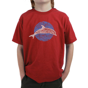 Species of Dolphin - Boy's Word Art T-Shirt