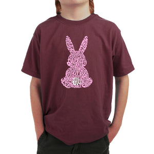 Easter Bunny  - Boy's Word Art T-Shirt