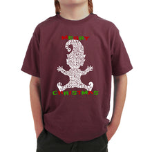 Load image into Gallery viewer, Christmas Elf - Boy&#39;s Word Art T-Shirt